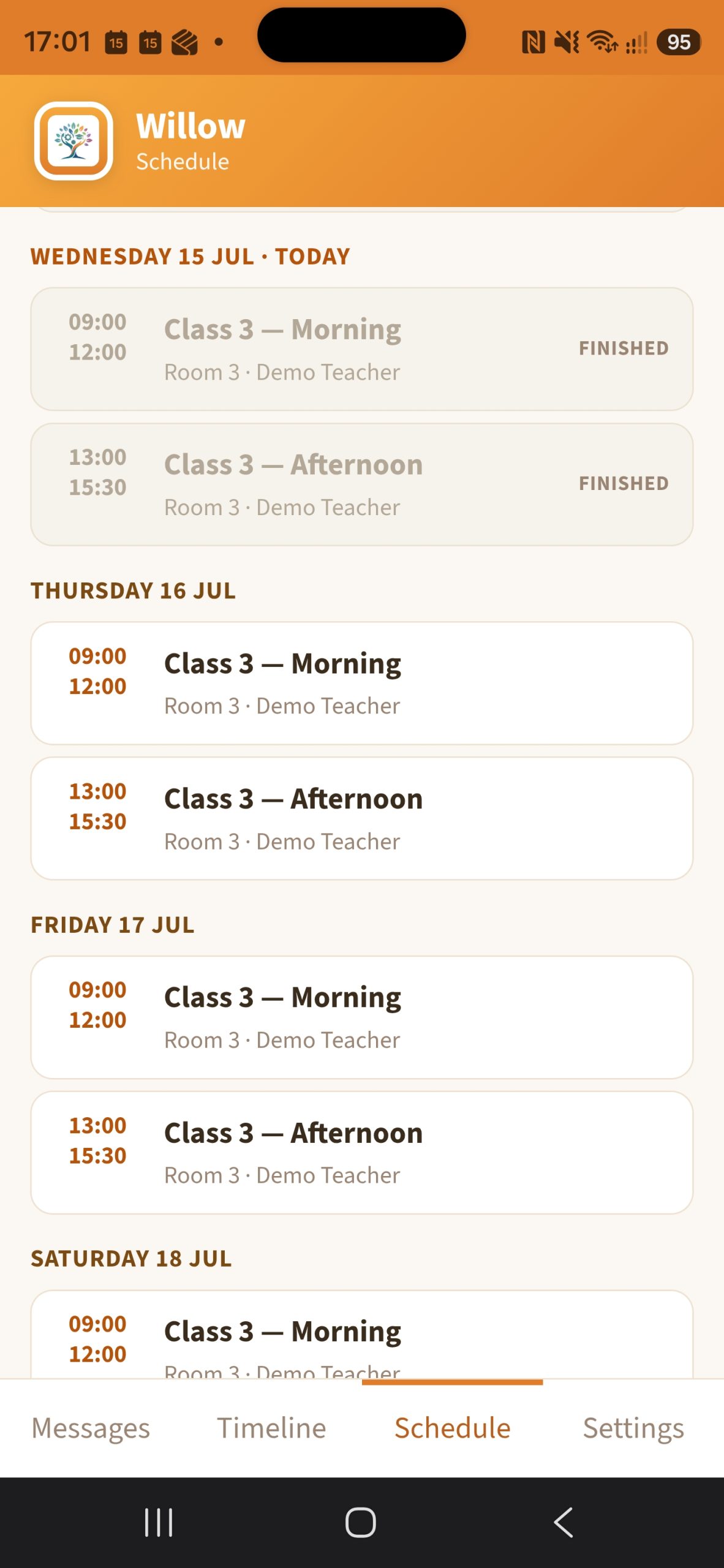 Class Schedule